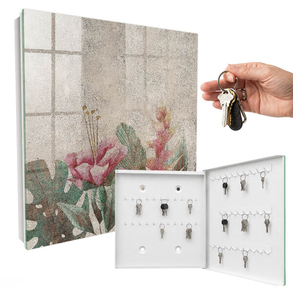 Schlüsselkasten mit botanischem Eleganz-Motiv