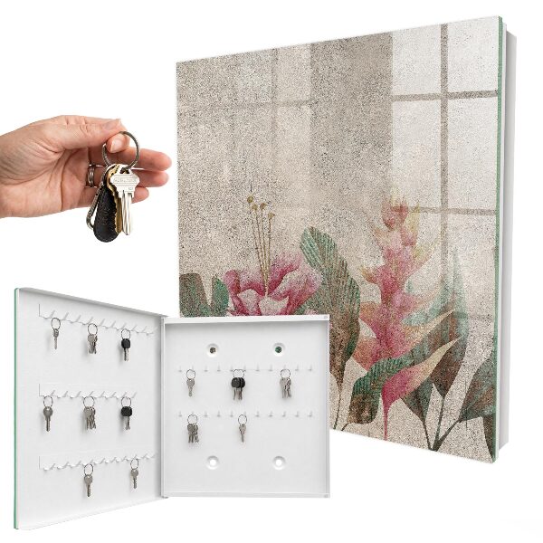 Schlüsselkasten mit botanischem Eleganz-Motiv