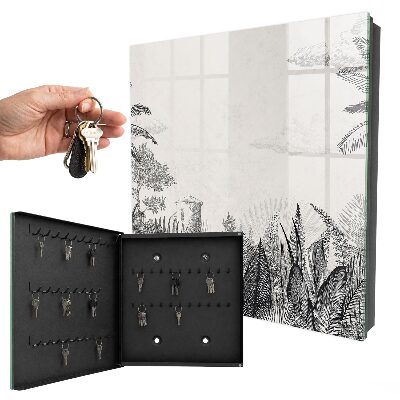 Schlüsselbox zur Wandmontage mit Motiv tropische Landschaft