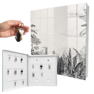 Schlüsselbox zur Wandmontage mit Motiv tropische Landschaft
