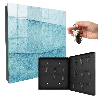 Schlüsselbox zur Wandmontage in blauer Texturoptik