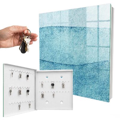 Schlüsselbox zur Wandmontage in blauer Texturoptik