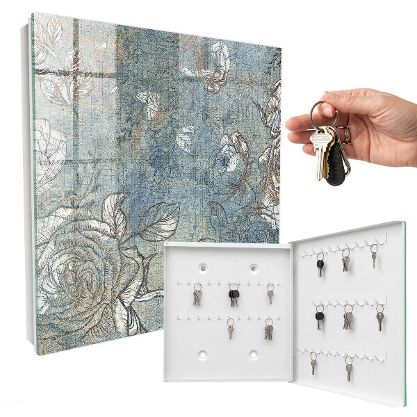 Schlüsselkasten mit Blumenmuster