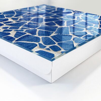 Schlüsselkasten mit blauem Mosaikmuster