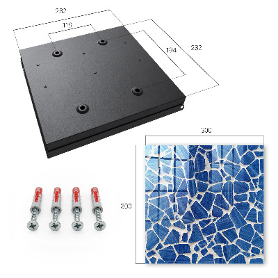 Schlüsselkasten mit blauem Mosaikmuster