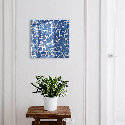 Schlüsselkasten mit blauem Mosaikmuster