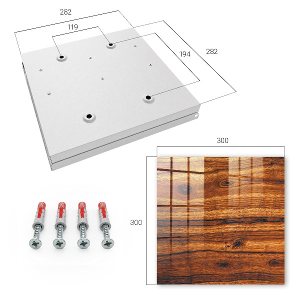 Schlüsselbox mit Holzstruktur