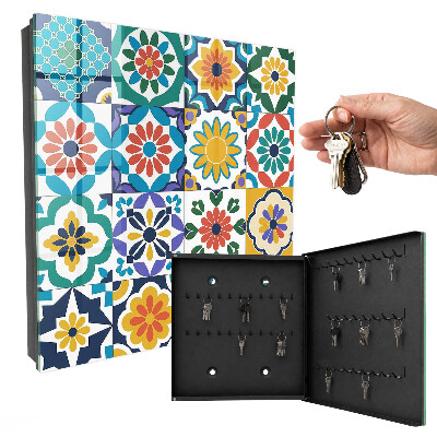 Schlüsselbox mit Blumenmuster