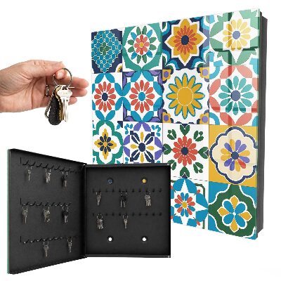 Schlüsselbox mit Blumenmuster