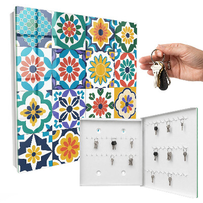 Schlüsselbox mit Blumenmuster
