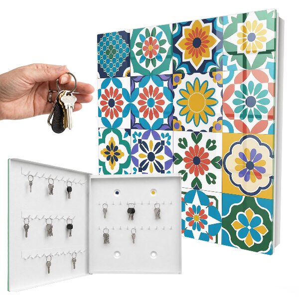Schlüsselbox mit Blumenmuster