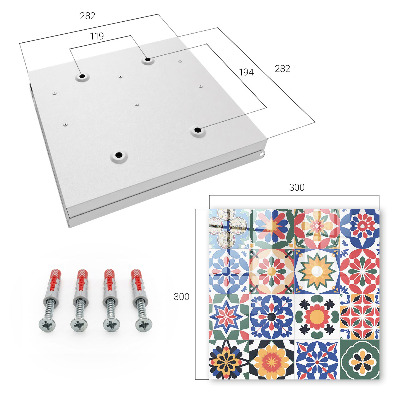 Schlüsselbox für die Wand mit Blumenmosaik