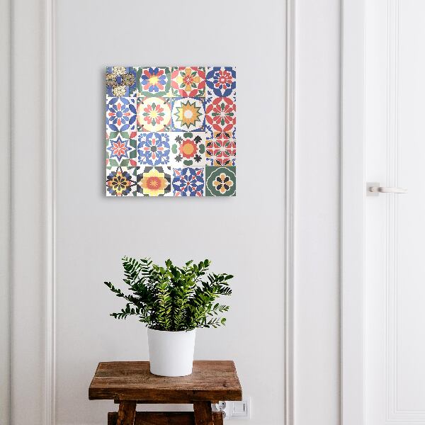 Schlüsselbox für die Wand mit Blumenmosaik