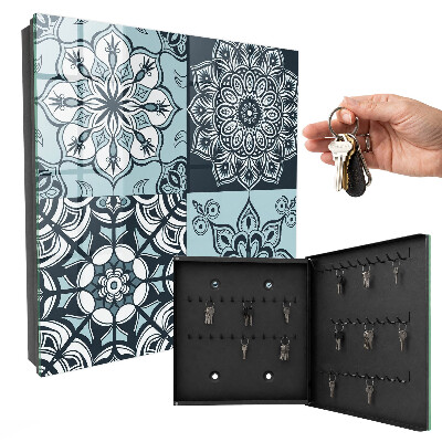 Schlüsselbox für die Wand mit geometrischem Muster