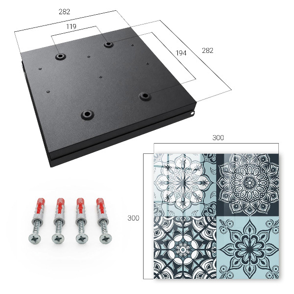 Schlüsselbox für die Wand mit geometrischem Muster