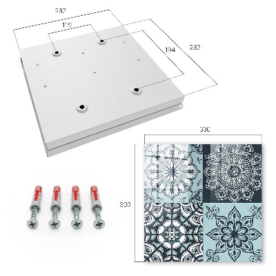 Schlüsselbox für die Wand mit geometrischem Muster