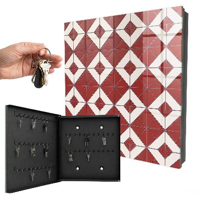 Schlüsselbox zur Wandmontage rotes Mosaik