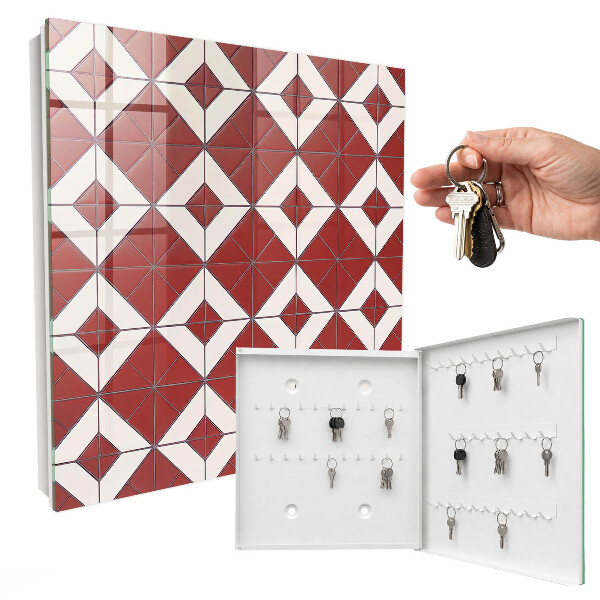 Schlüsselbox zur Wandmontage rotes Mosaik