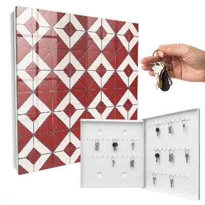 Schlüsselbox zur Wandmontage rotes Mosaik