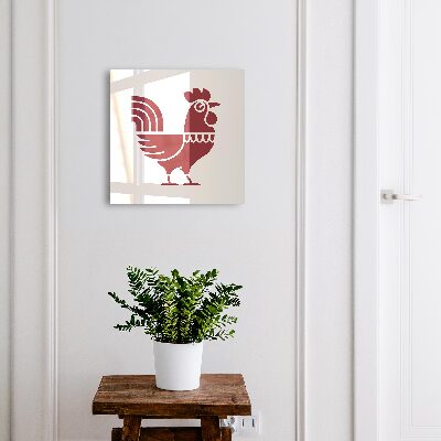 Schlüsselkasten im Volksstil-Design mit Hahn-Motiv