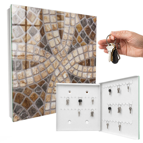 Schlüsselbox zur Wandmontage stilvolles Mosaik-Design