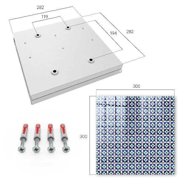 Schlüsselkasten mit geometrischer Abstraktion
