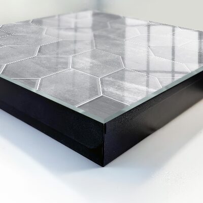 Schlüsselkasten mit grauem geometrischen Motiv
