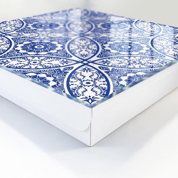 Schlüsselbox mit blauem Mosaikdesign