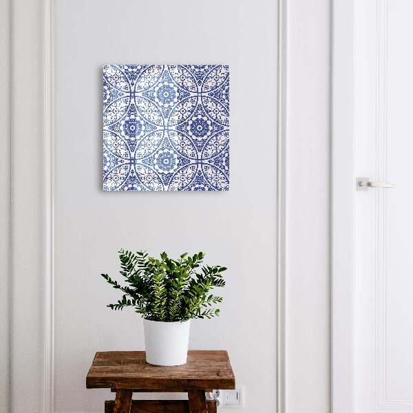 Schlüsselbox mit blauem Mosaikdesign