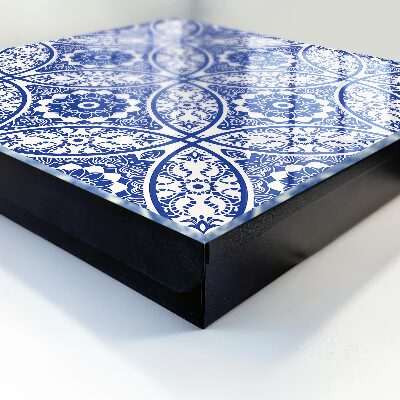 Schlüsselbox mit blauem Mosaikdesign