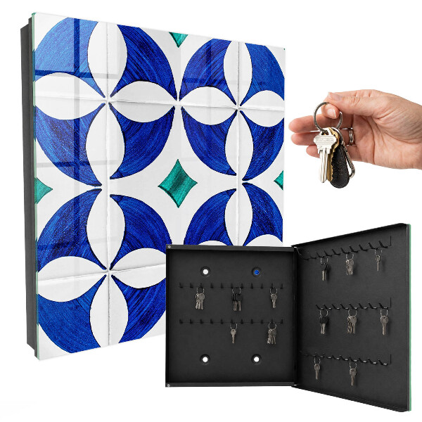 Schlüsselbox mit geometrischem Motiv