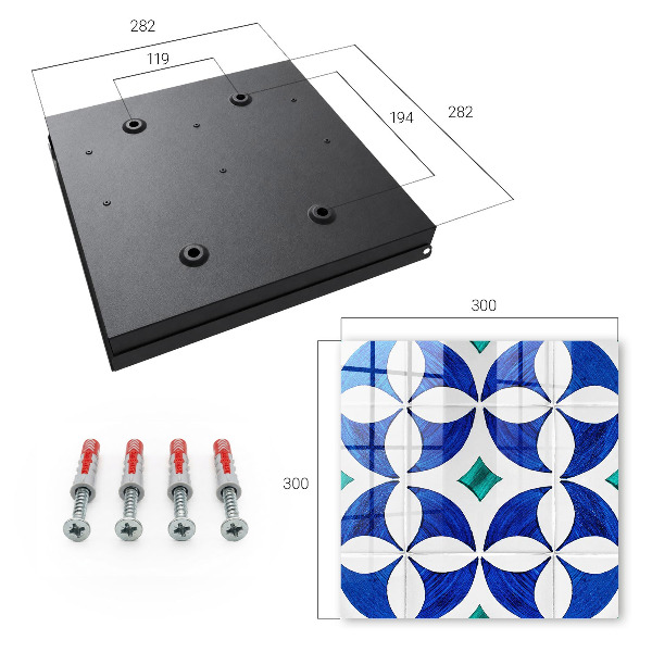 Schlüsselbox mit geometrischem Motiv