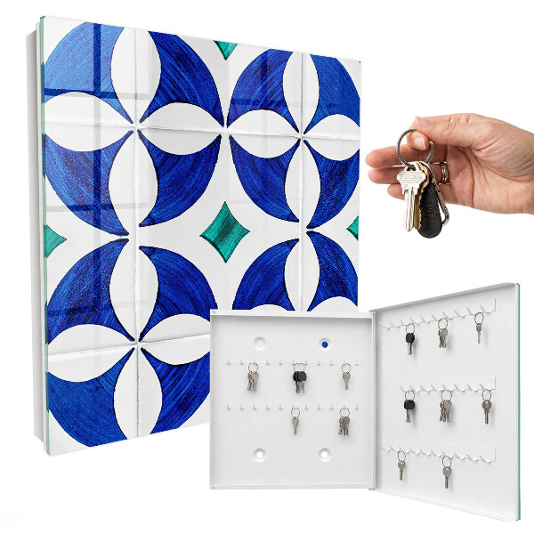 Schlüsselbox mit geometrischem Motiv