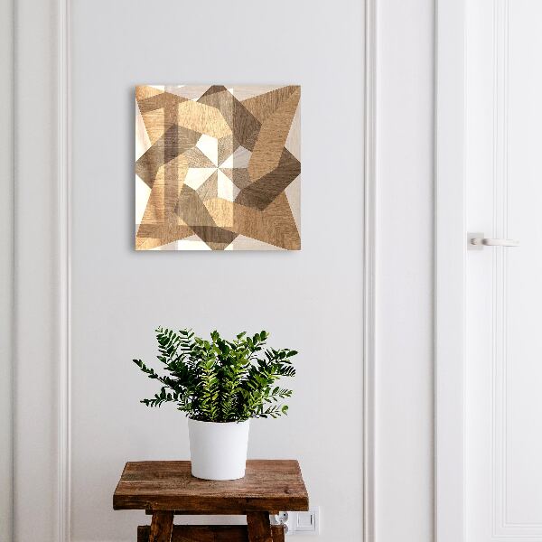 Schlüsselbox für die Wand aus Holz in Sternform