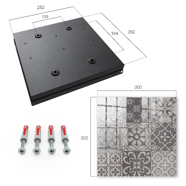 Schlüsselbox für die Wand mit Mosaikmuster