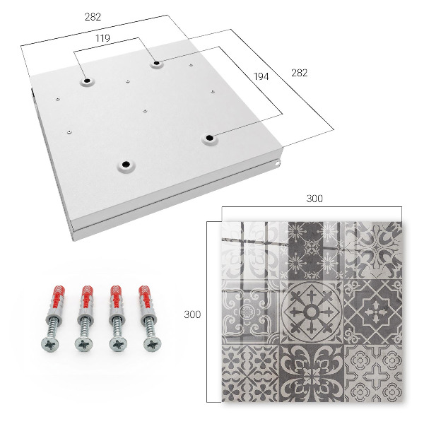 Schlüsselbox für die Wand mit Mosaikmuster