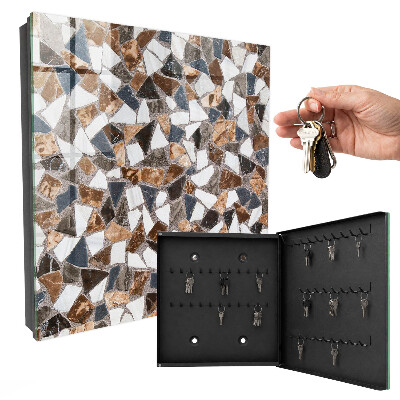 Schlüsselbox mit geometrischem Mosaikmuster