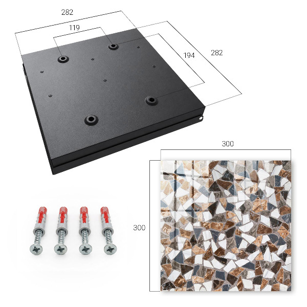 Schlüsselbox mit geometrischem Mosaikmuster