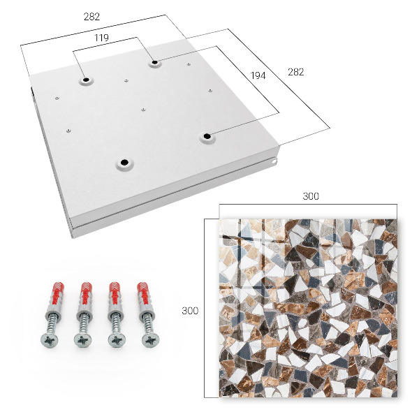Schlüsselbox mit geometrischem Mosaikmuster
