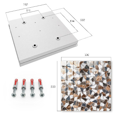 Schlüsselbox mit geometrischem Mosaikmuster