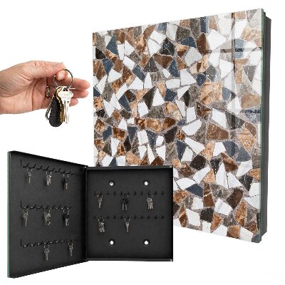 Schlüsselbox mit geometrischem Mosaikmuster