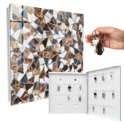 Schlüsselbox mit geometrischem Mosaikmuster