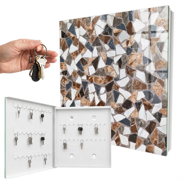 Schlüsselbox mit geometrischem Mosaikmuster