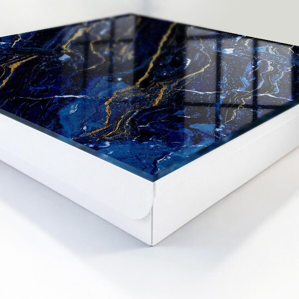 Schlüsselbox mit marineblauem Muster