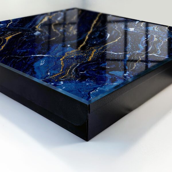 Schlüsselbox mit marineblauem Muster