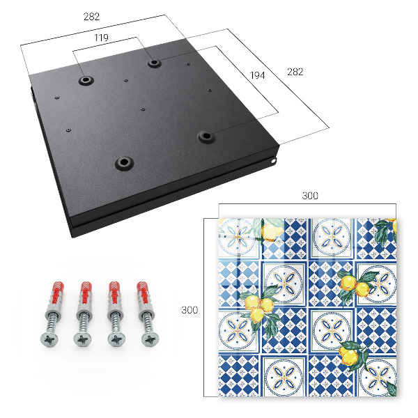 Schlüsselbox zur Wandmontage Design Zitronenfliesen