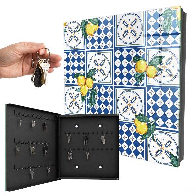Schlüsselbox zur Wandmontage Design Zitronenfliesen