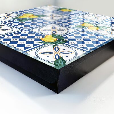 Schlüsselbox zur Wandmontage Design Zitronenfliesen