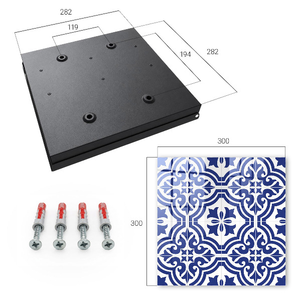 Wand-Schlüsselbox mit geometrischem Design