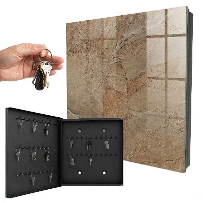 Schlüsselbox für die Wand mit Steintextur